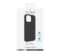 Dėklas PURO Icon skirtas iPhone 14 Pro, juodas / IPC14P61ICONBLK|IPC14P61ICONBLK