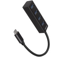 AXAGON HUE-M1C 4x USB3.2 Gen 1 MINI hub, metal, 20cm USB-C cable|HUE-M1C