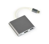 I/O ADAPTER USB-C TO HDMI/USB3/USB-C A-CM-HDMIF-02-SG GEMBIRD|A-CM-HDMIF-02-SG