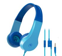 Motorola | Kids Wired Headphones | Moto JR200 | Over-Ear Built-in microphone | Over-Ear | 3.5 mm plug | Blue|505537470992