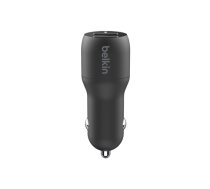 Belkin | Dual USB-A Car Charger 24W + USB-A to Lightning Cable | BOOST CHARGE|CCD001bt1MBK