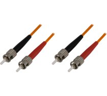 OM1 optinis kabelis DELTACO, ST - ST, duplex, UPC, 62,5/125, 2m, orange / FB-32|FB-32