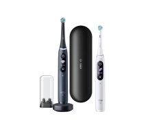 Oral-B | Electric Toothbrush | iO8 Series Duo | Rechargeable | For adults | Number of brush heads included 2 | Number of teeth brushing modes 6 | Black Onyx/White|iO8 Duo Black     Onyx/White