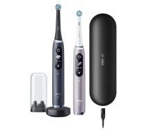 Oral-B | Electric Toothbrush | iO 9 Series Duo | Rechargeable | For adults | Number of brush heads included 2 | Number of teeth brushing modes 7 | Black Onyx/Rose|iO9 Duo Black     Onyx/Rose