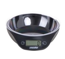 Mesko | Kitchen scale with a bowl | MS 3164 | Maximum weight (capacity) 5 kg | Graduation 1 g | Display type LCD | Black|MS 3164