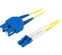DELTACO optinis kabelis , LC - SC, 9/125, OS2, duplex, single mode, 2m / LCSC-2S|LCSC-2S