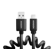 Axagon Data and charging USB 2.0 cable length 1.1 m. 3A. Black twisted.|BUCM-AM20TB