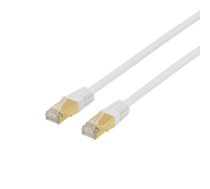 Patch kabelis DELTACO S/FTP Cat7, 1m, 600MHz, Delta sertifikuotas, LSZH, RJ45 jungtys, baltas / STP-71V|STP-71V