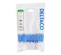 Ekranuotas tinklo lizdas FTP 1xRJ45, Cat6 DELTACO baltas / VR-216|VR-216