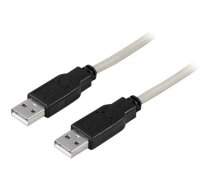 Kabelis DELTACO USB 2.0 "A-A", 2.0m, baltas-juodas / USB2-8|USB2-8