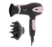 Adler | Hair Dryer | AD 2248b ION | 2200 W | Number of temperature settings 3 | Ionic function | Diffuser nozzle | Black/Pink|AD 2248b