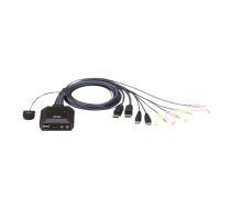 Aten | USB DisplayPort Cable with Remote Port Selector | CS22DP | 2-Port KVM Switch|CS22DP-AT