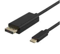 „DELTACO USB-C į DisplayPort“ laidas, 2m, 4K @ 60Hz, juodas USBC-DP200|USBC-DP200