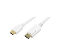 Logilink | Cable DisplayPort to HDMI | White | DP to HDMI | 2 m|CV0055