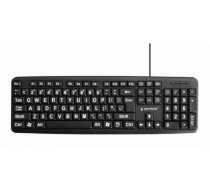 KEYBOARD STANDART USB ENG BIG/LETT. BLACK KB-US-103 GEMBIRD|KB-US-103