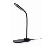 Gembird TA-WPC10-LED-01 Desk lamp with wireless charger, Black | Cold white, warm white, natural 2893-7072 K | Phone or tablet with built-in Qi wireless charging|TA-WPC10-LED-01
