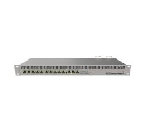 Mikrotik Wired Ethernet Router RB1100AHx4 Dude Edition, 1U Rackmount, Quad core 1.4GHz CPU, 1 GB RAM, 128 MB, 60GB M.2 SSD included, 13xGigabit LAN, 1xSerial console port RS232, 2x SATA3     ports, 2xM.2 slots, PCB Temperature and Voltage Monitor (CAPsMAN