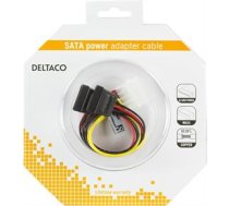 Maitinimo kabelis DELTACO 5.25"->2xSATA / SATA-S3-K|SATA-S3-K