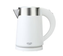 Adler | Kettle | AD 1372 | Electric | 800 W | 0.6 L | Plastic/Stainless steel | 360° rotational base | White|AD 1372w