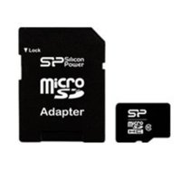 Silicon Power | 8 GB | MicroSDHC | Flash memory class 10 | SD adapter|SP008GBSTH010V10SP