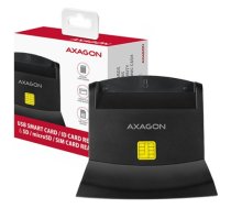 Axagon desktop stand reader Smart card / ID card AXAGON CRE-SM2 with USB 2.0 interface include SD, microSD and SIM card slots.|CRE-SM2