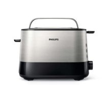 Philips Viva Collection Toaster HD2637/90 Extra wide 2 slots toaster Built in bun warmer Black|HD2637/90