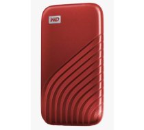 WD 500GB My Passport SSD - Portable SSD, up to 1050MB/s Read and 1000MB/s Write Speeds, USB 3.2 Gen 2 - Red, EAN: 619659185640|WDBAGF5000ARD-WESN