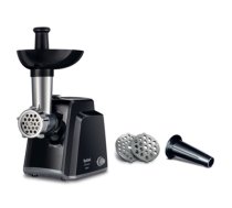 TEFAL | Meat mincer | NE105838 | Black | 1400 W | Number of speeds 1 | Throughput (kg/min) 1.7 | The set includes 3 stainless steel sieves for medium or coarse grinding.|NE105838