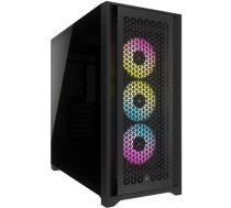 Corsair | Tempered Glass PC Case | iCUE 5000D RGB AIRFLOW | Side window | Black | Mid-Tower | Power supply included No|CC-9011242-WW