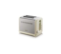 Gorenje | T1100CLI | Toaster | Power 1100 W | Number of slots 2 | Housing material Plastic, metal | Beige/ stainless steel|T1100CLI