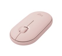 Logitech Pebble M350 Belaidė pelė, RF Wireless + Bluetooth, Silent, Rožinė|910-005717