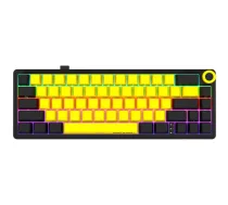 LORGAR KBP70MW, Wireless 65% Mechanical Gaming Keyboard Pro, Black/yellow, EN layout|LRG-KBP70MW-YL-US