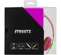 Ausinės STREETZ, ant ausų, su mikrofonu, baltos/rožinės / HL-262|HL-262