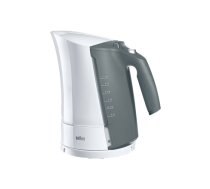 Braun | Kettle | WK500 MultiQuick 5 | Standard | 3000 W | 1.7 L | Plastic | 360° rotational base | White/Grey|WK500WH