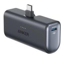 Anker Nano Power Bank Built-In with USB-C Connector | A1653H11 | 5000 mAh | Black|A1653H11