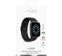 Apyrankė PURO tinkama Apple Watch 42-44-45-49mm, juoda/ AW44LOOPBLK|AW44LOOPBLK