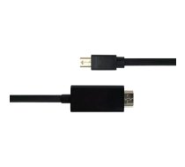 Kabelis DELTACO miniDisplayPort į HDMI, 4K UHD, 3m, juodas / 00110021|R00110021