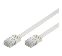 DELTACO U / UTP Cat6 patch kabelis, flat, 2m, 250MHz, baltas / TP-62V-FL|TP-62V-FL