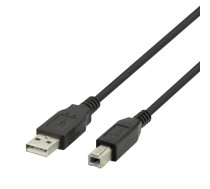USB-B 2.0 kabelis DELTACO tinkamas spausdintuvams, 3m juodas / USB-230S-K / R00140006|R00140006