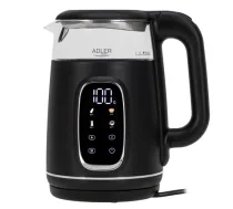 Adler Kettle with LED Display | AD 1305 | Electric | 2200 W | 1.7 L | Plastic | 360° rotational base | Black/Silver|AD 1305bs