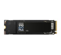 Samsung 990 EVO Plus | 4000 GB | SSD form factor M.2 2280 | Solid-state drive interface PCIe 4.0 x4/5.0 x2 NVMe 2.0 | Read speed 7250 MB/s | Write speed 6300 MB/s|MZ-V9S4T0BW
