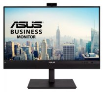 ASUS 27” 1440P VIDEO CONFERENCE MONITOR (BE27ACSBK) - QHD (2560 X 1440), IPS, BUILT-IN 2MP WEBCAM, MIC ARRAY, SPEAKERS, EYE CARE, WALL MOUNTABLE, AI NOISE-CANCELING, USB-C, HDMI, ZOOM     CERTIFIED|BE27ACSBK