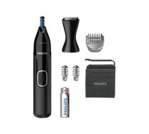 Philips Nose and ear trimmer NT5650/16 100% waterproof, AA-battery included, , precision comb, 2 eyebrow combs 3mm/5mm, on/off button, black|NT5650/16