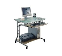 TECHLY Compact Desk for PC Metal Glass|305687