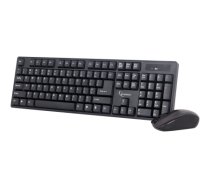 Gembird | Keyboard and mouse | KBS-W-01 | Keyboard and Mouse Set | Wireless | Mouse included | Batteries included | US | Black|KBS-W-01