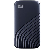 WD 500GB My Passport SSD - Portable SSD, up to 1050MB/s Read and 1000MB/s Write Speeds, USB 3.2 Gen 2 - Midnight Blue, EAN: 619659185657|WDBAGF5000ABL-WESN