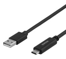 USB 2.0 kabelis DELTACO USB-A - USB-C male, LSZH, 1m, juodas / USBC-1004-LSZH|USBC-1004-LSZH