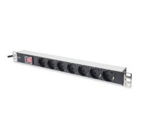 Aluminum outlet strip with switch | DN-95402 | Sockets quantity 7|DN-95402