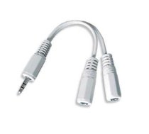 CABLE AUDIO SPLITTER 3.5MM/10CM WHT CCA-415-0.1M GEMBIRD|CCA-415-0.1M