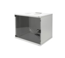 Digitus | 9U wall mounting cabinet | DN-19 09-U-S-1 | Grey | Safety class rating IP20. Lockable safety-glass door. 200° door opening angle. Front door: Glass door, single opening. Unmounted     460x540x400 mm. SOHO|DN-19 09-U-S-1